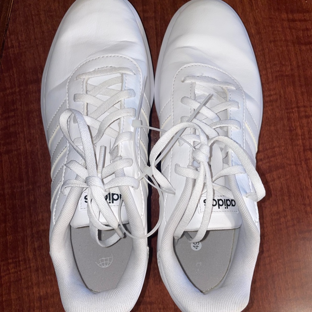 Adidas Classic White Lace-Up Sneakers